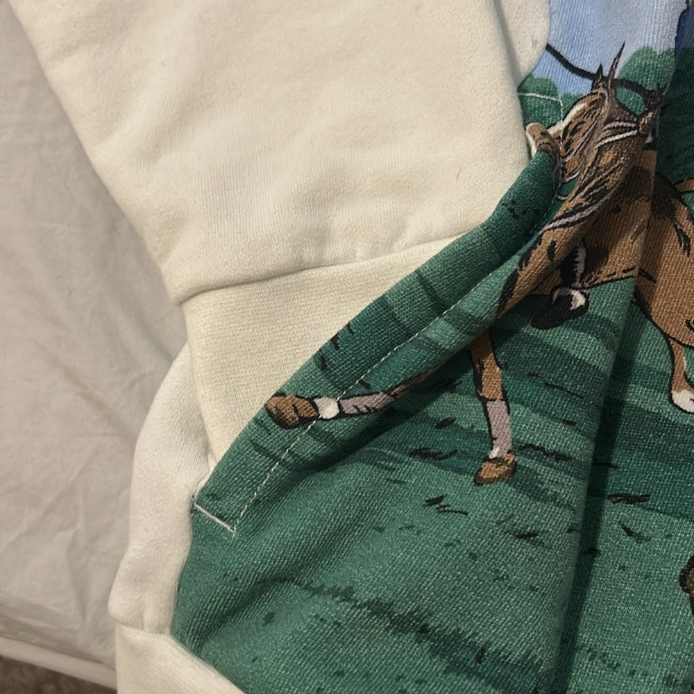 Polo by Ralph Lauren Cream Hoodie with Polo Print - Picture 3 of 4